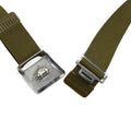 Äkta spanska armébältet Vintage Canvas Metal Buckle Formal Belt Military Issue