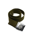 Äkta spanska armébältet Vintage Canvas Metal Buckle Formal Belt Military Issue