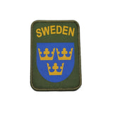 Äkta Sverige Army Patch Clothing Loop och Hood Sverige Military Three Crowns