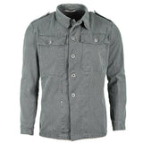 Äkta schweiziska arméarbetsjacka denim militärjacka grå vintage överskott