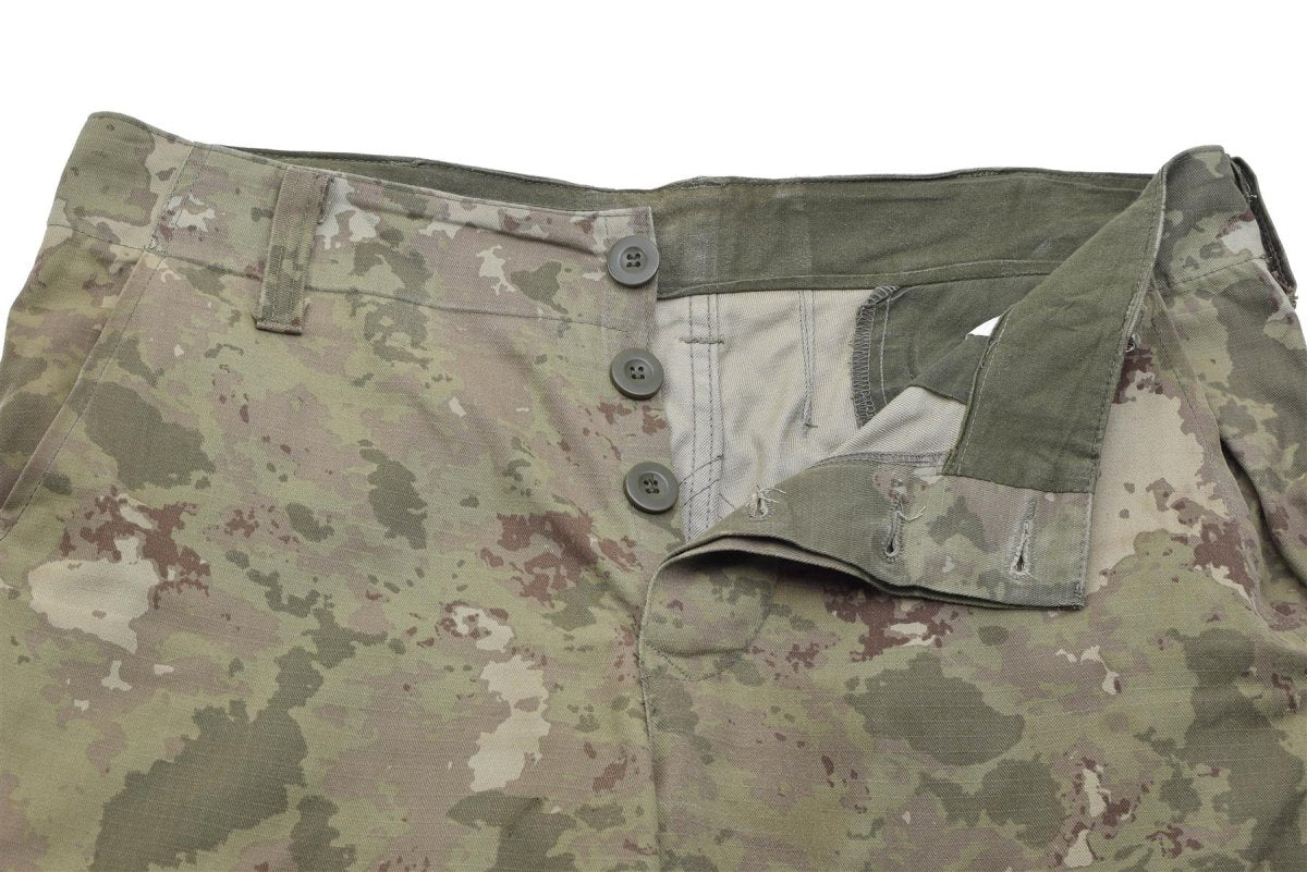 Äkta turkiska militära AG18 -fältbyxor RIPSTOP ELASTICATED ANKLES M2021 CAMO