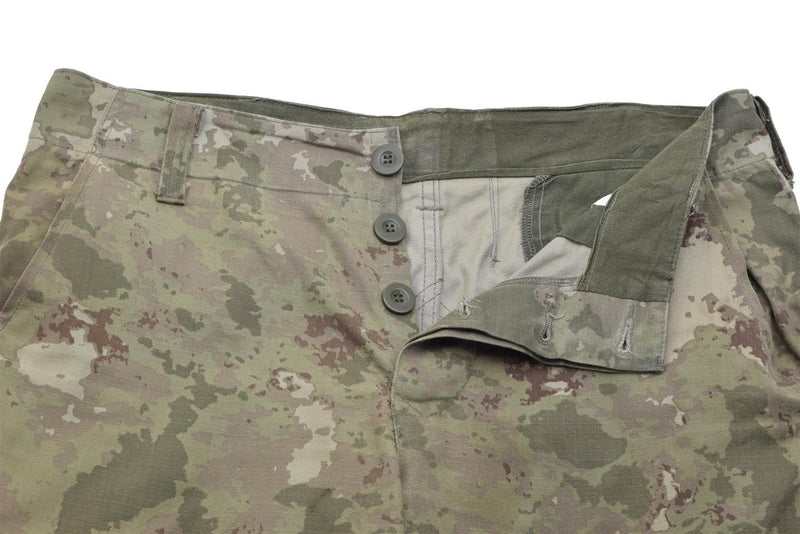 Äkta turkiska militära AG18 -fältbyxor RIPSTOP ELASTICATED ANKLES M2021 CAMO