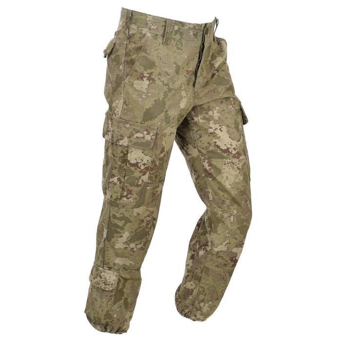 Äkta Turkish Military AG18 Field Pants RipStop Elastiska anklar M2021 Camo - GoMilitar