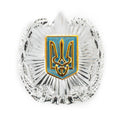 Äkta ukrainska polisstyrkor Hat Insignia Ukrain Policeman Officer Cap Badge