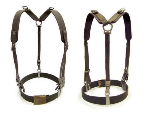 Vintage olivgrön tysk armé Y-rem hängslen bälte webbing set taktisk sele pack WWII replika