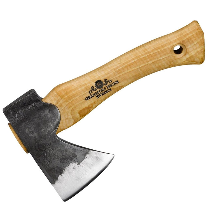 Gransfors Kubben Handyxa 413 Kolstål Yxa Hickory Wood Handtag - GoMilitar