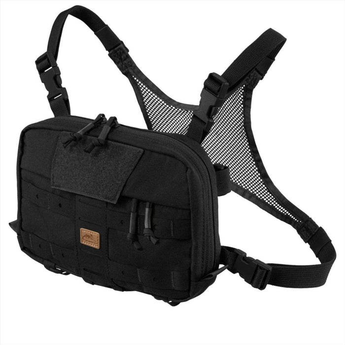 Helikon-Tex Chest Pack Numbat Small i svart 500D Cordura nylon med MOLLE-band och justerbara mesh-band