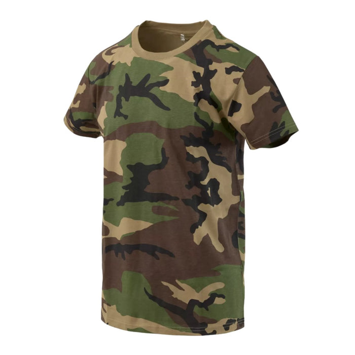 Helikon - Tex Classic T-Shirt Short Sleeve Relaxed Fit Cotton Woodland Camo - GoMilitar