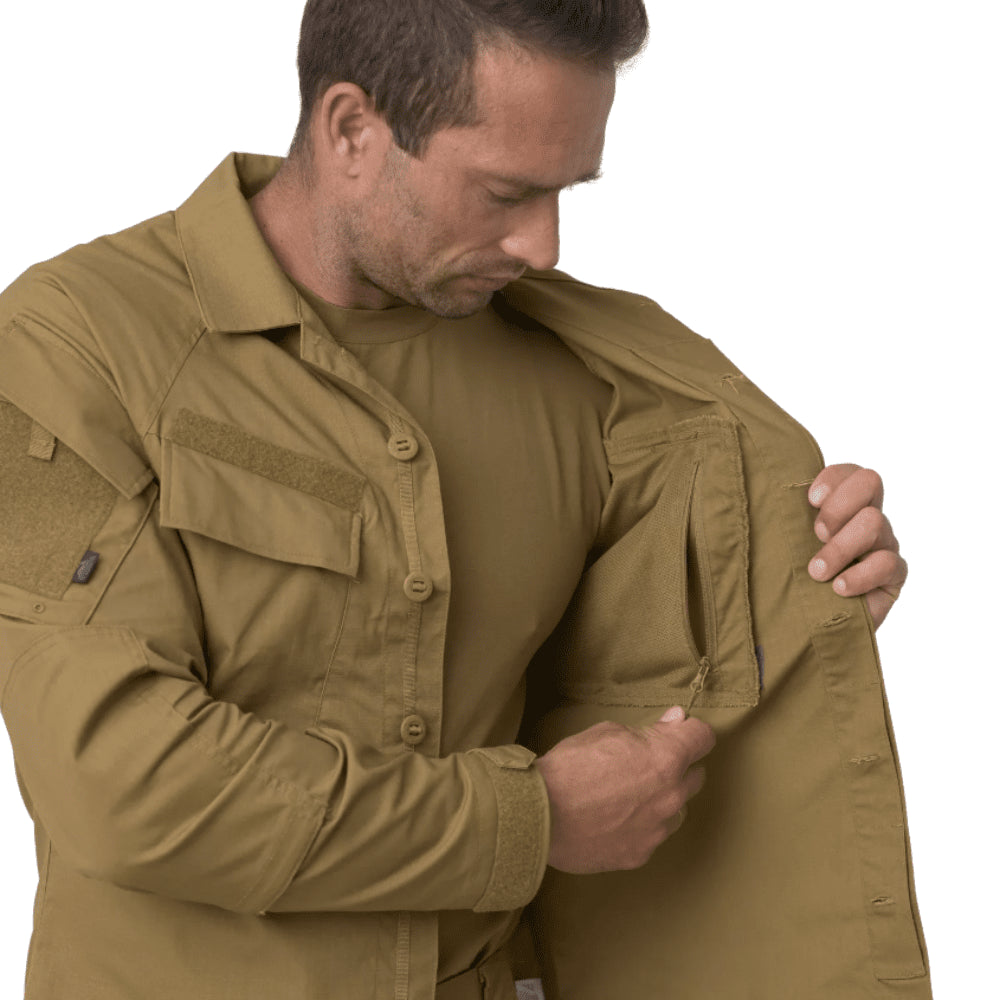 Helikon-Tex Raid Shirt Tactical Armerade armbågar Ventilation Manschettjustering