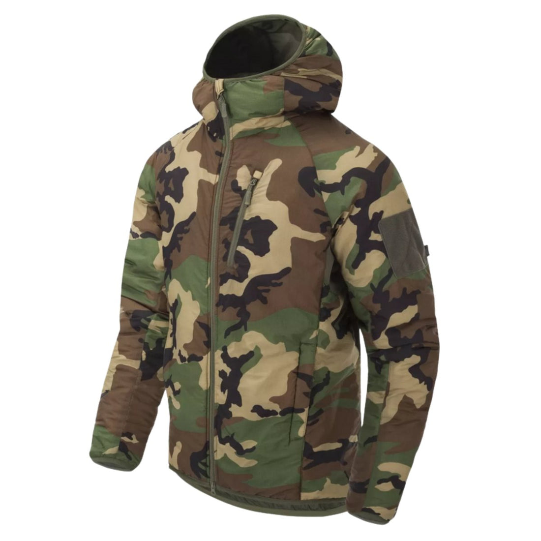 Helikon-Tex Wolfhound Hoodie Jacka Nylon Windpack Isolerad Woodland Camo