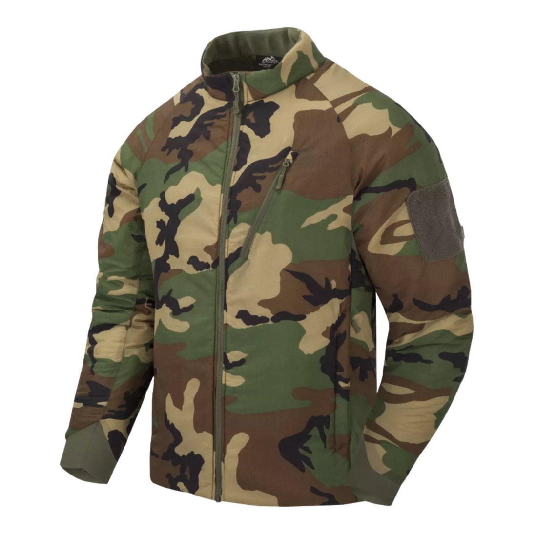 Helikon-Tex Wolfhound Jacka Climashield Isolering Windpack Woodland Camo