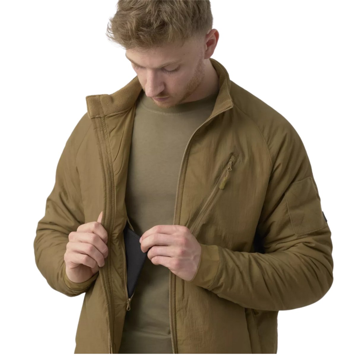 Helikon-Tex Wolfhound Jacka Climashield Isolering Windpack Woodland Camo