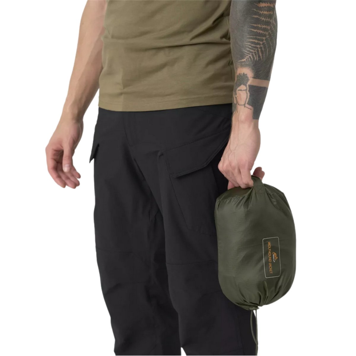 Helikon-Tex Wolfhound Jacka Climashield Isolering Windpack Woodland Camo