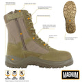 Hi-Tec vandringsstövlar Magnum Centurion 8.0 Coyote Tactical Footwear Side Zip New