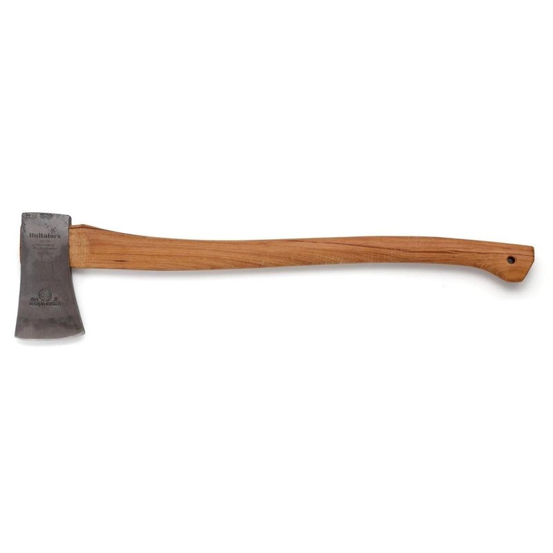 HULTAFORS Felling Axe HY 10-0.9 SV with carbon steel head and sturdy hickory wood handle for woodcutting.
