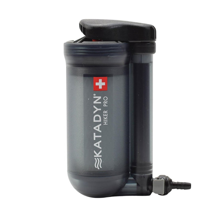 Katadyn Hiker Pro bärbart vattenfilter med genomskinlig kropp och snabbkopplingar för camping och vandring hydrering