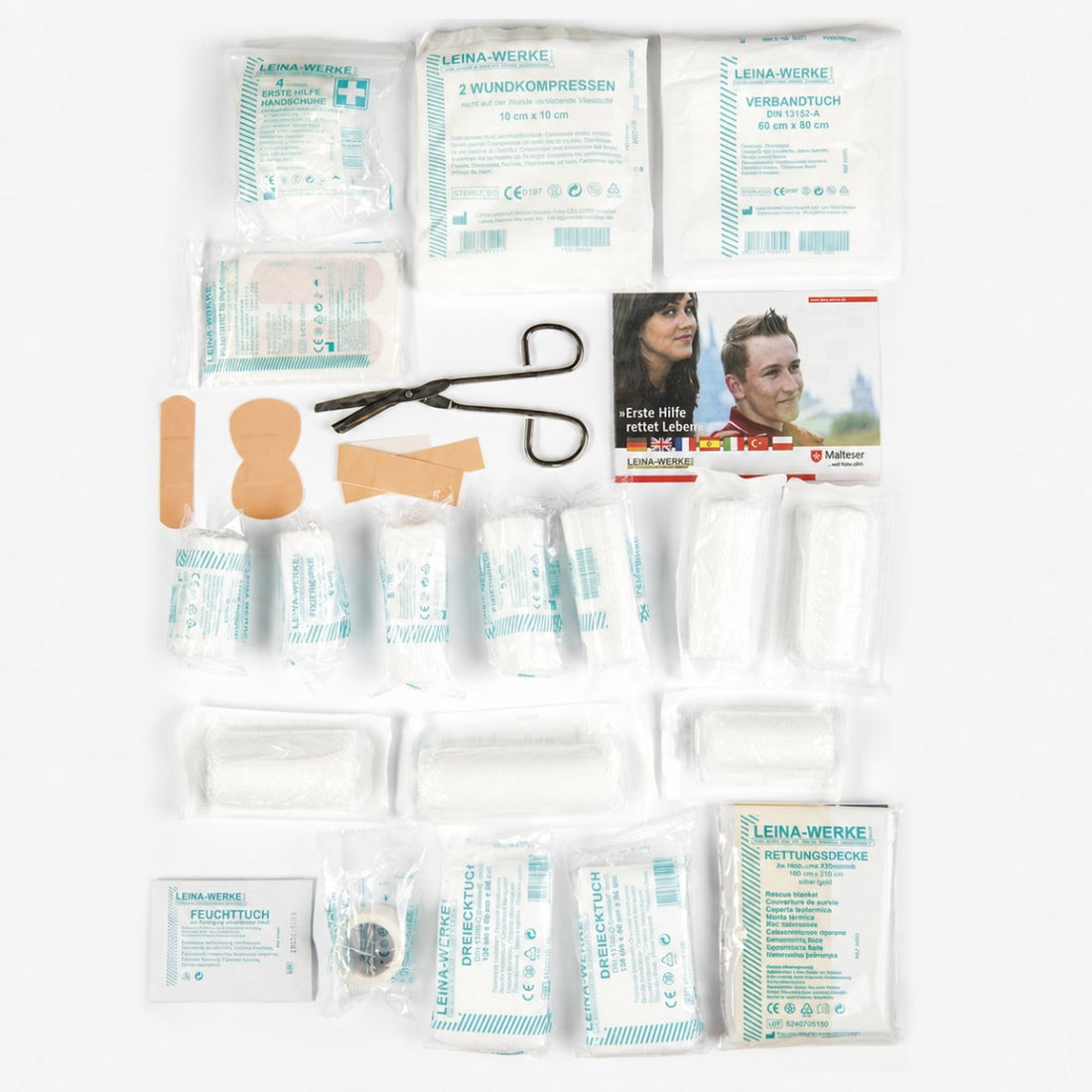 Leina-Werke Första Hjälpen Set 43 delar Stor Emergency Camping Travel Survival Kit