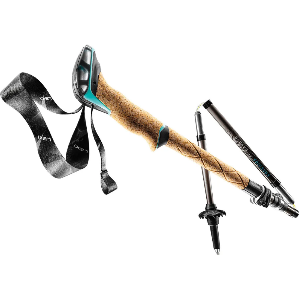 LEKI Cressida FX Carbon Trekking Stavar, hopfällbara vandringspar för kvinnor 100-120 cm