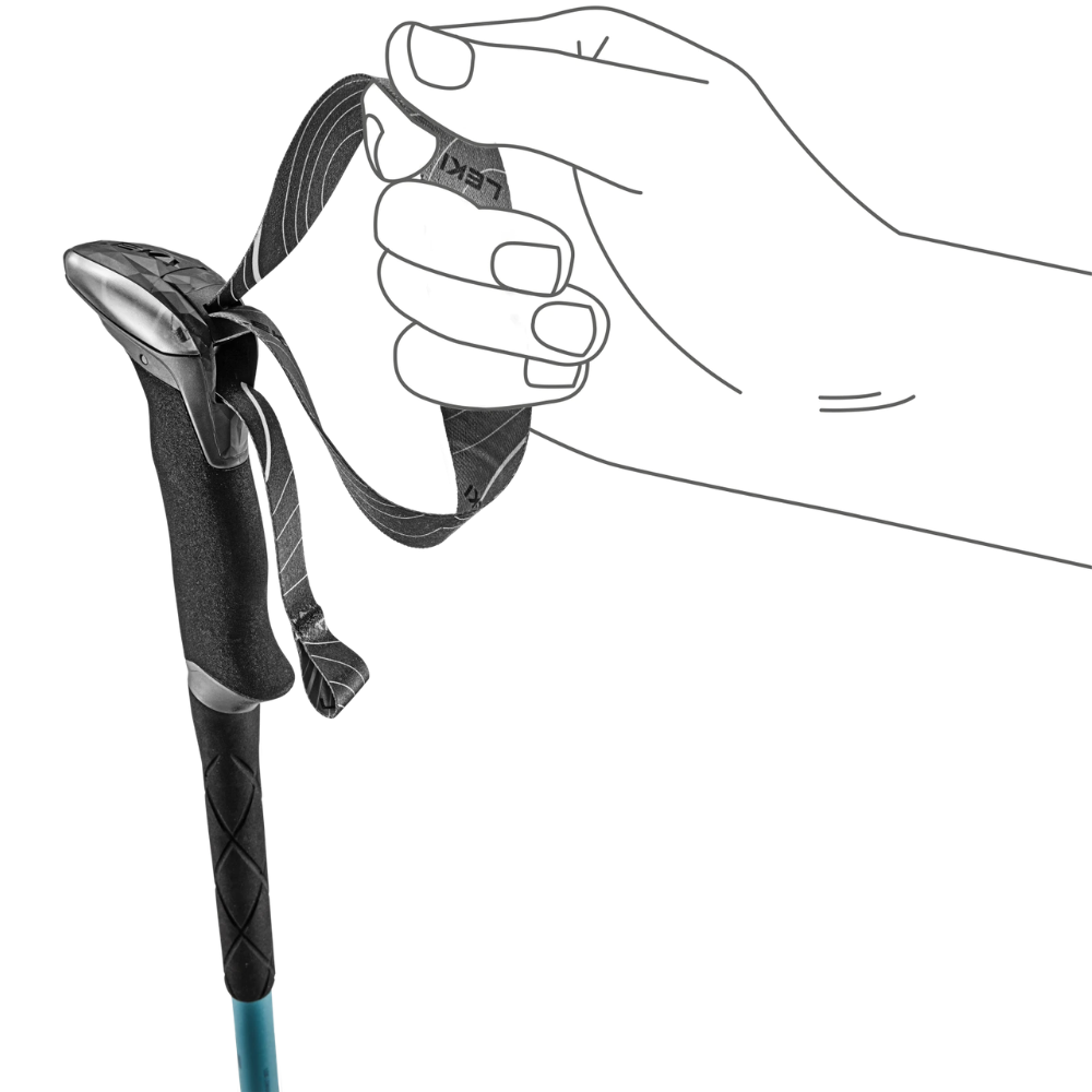 LEKI Makalu Lite AS vandringsstavar Justerbara anti-chock vandringspar 100-135 cm