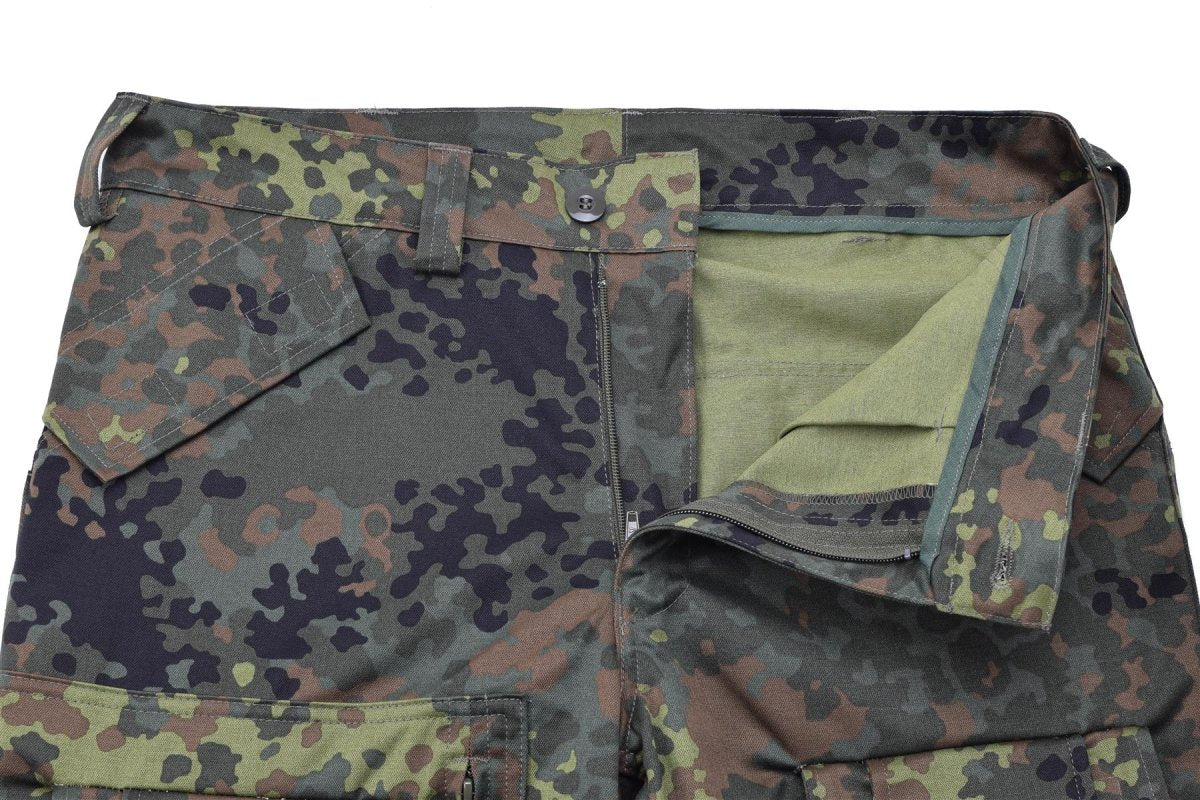 Leo Kohler Army Combat Tactical Pants Flecktarn Camo tvingade lastfältbyxor