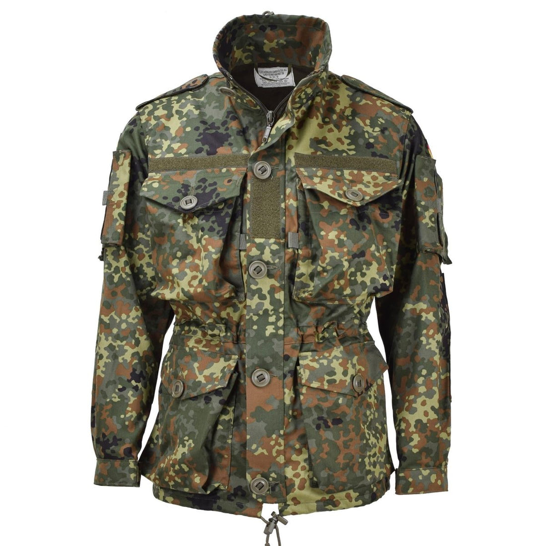 Leo Kohler Military Combat Tactical Jacket Lättvikt Field Flecktarn Camo