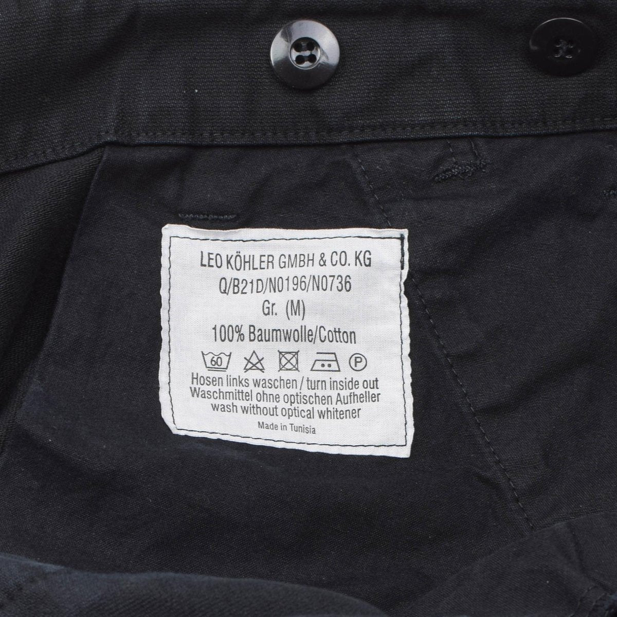 Leo Kohler Militär personal Bermuda Shorts knälängd vandringshorts svart