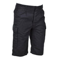 Leo Kohler Militär personal Bermuda Shorts knälängd vandringshorts svart