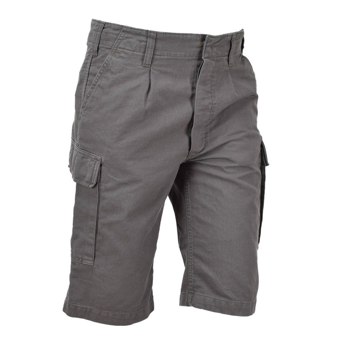Olivgröna Leo Kohler militärbermudashorts med flera fickor, slitstarkt bomullstyg för utomhus- och stridsbruk