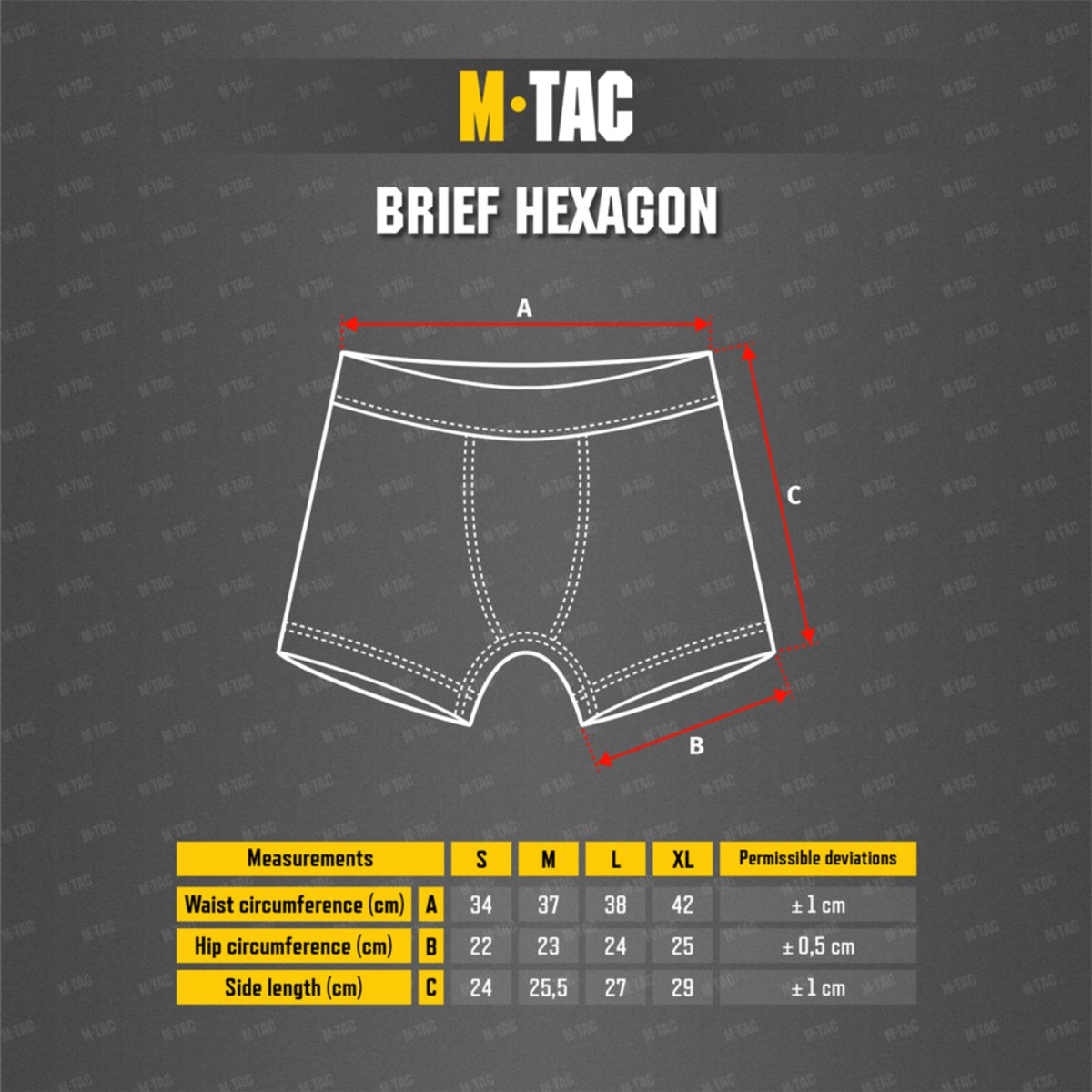 M-TAC Hexagon Tactical Boxers Andas Hypoallergen Coolmax Tyg Svart