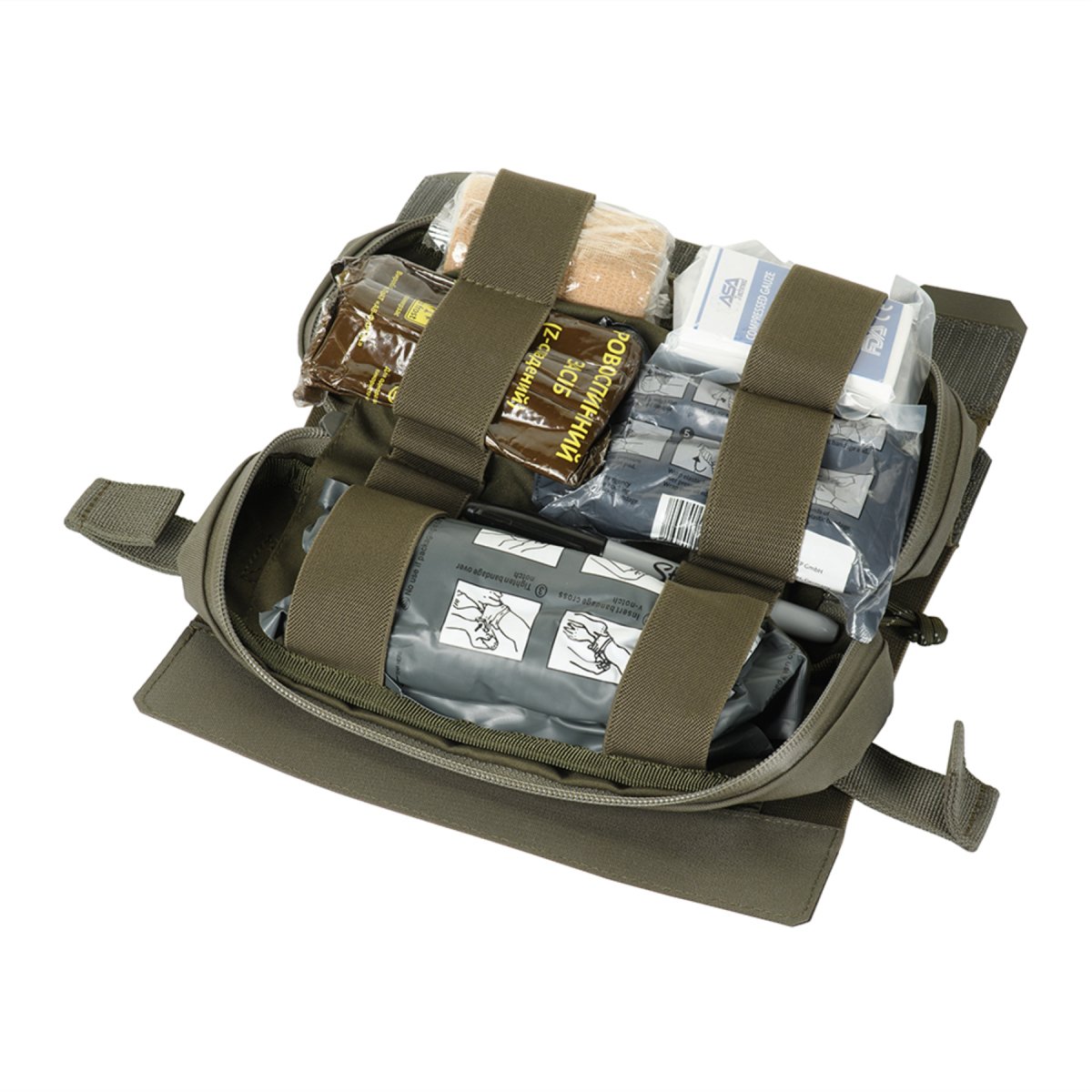 M-TAC Medical Horizontal Pouch Cordura IFAK Roll Elite AquaGuard YKK Olive