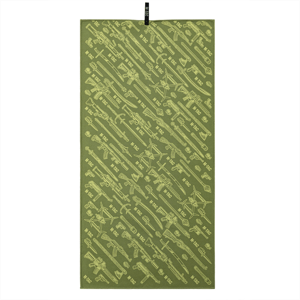 M-TAC Mikrofiberhandduk 150x75cm Snabbtorkande Utomhusresor Camping Grön