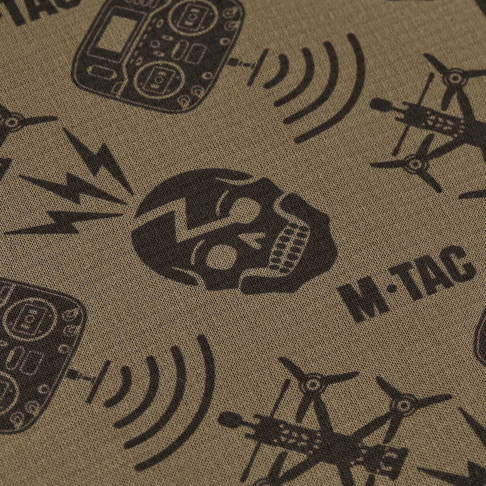 M-TAC Microfleece Hals Damask Drone Mönster Tactical Outdoor Scarf Tan