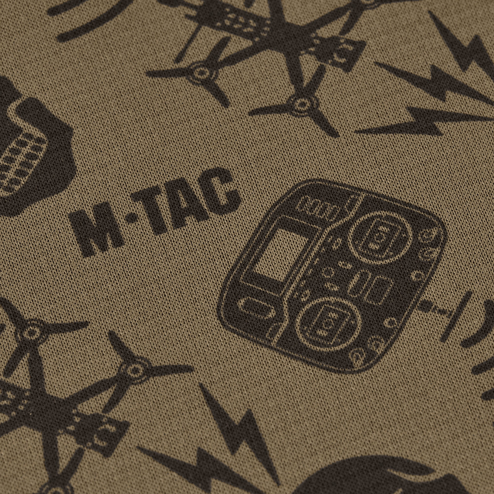 M-TAC Microfleece Hals Damask Drone Mönster Tactical Outdoor Scarf Tan