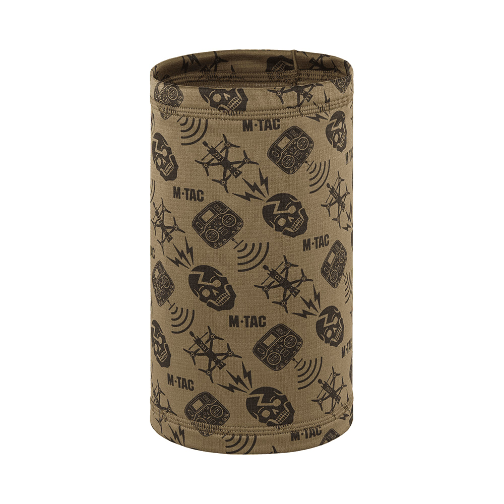 M-TAC Microfleece Hals Damask Drone Mönster Tactical Outdoor Scarf Tan