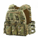 M - TAC Military Plate Carrier Vest tactical quick - release mag pouches Multicamo - GoMilitar