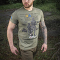 M-tac militär stil klassisk t-shirt kort ärm underkläder ukrainsk flagga oliv