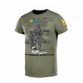 M-tac militär stil klassisk t-shirt kort ärm underkläder ukrainsk flagga oliv