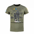 M-tac militär stil klassisk t-shirt kort ärm underkläder ukrainsk flagga oliv