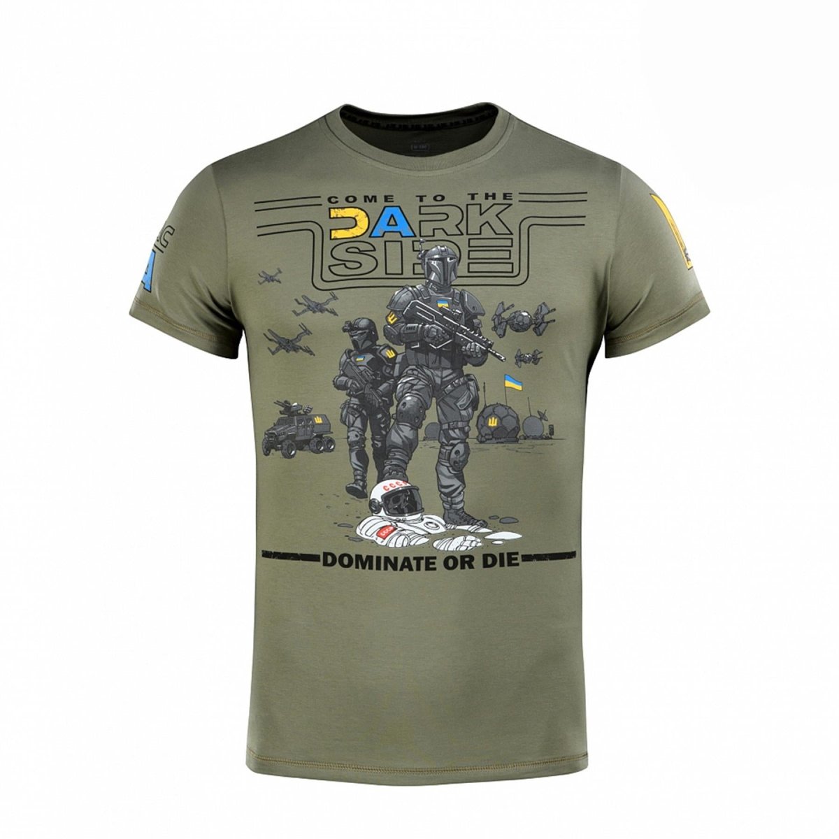 M-tac militär stil klassisk t-shirt kort ärm underkläder ukrainsk flagga oliv