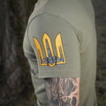 M-tac militär stil klassisk t-shirt kort ärm underkläder ukrainsk flagga oliv