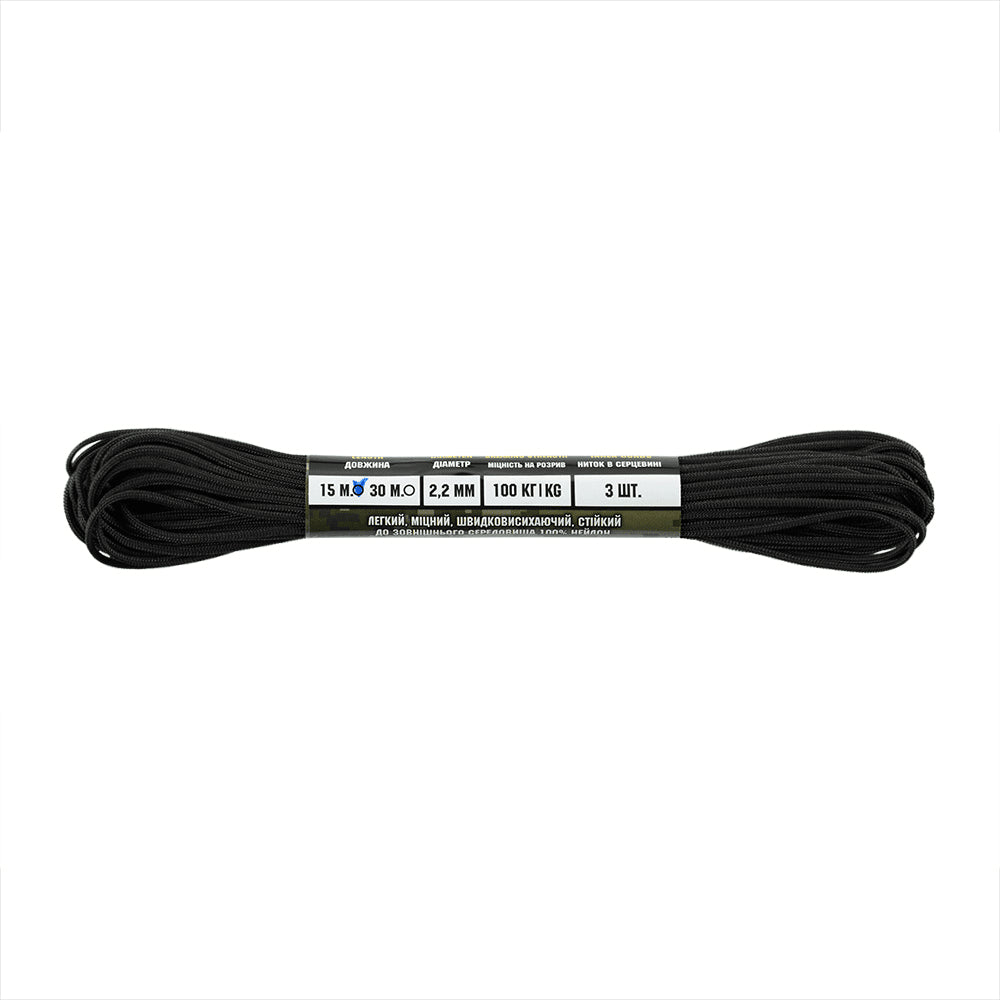 M-TAC Minicord Paracord 2,2 mm 15 m MIL-SPEC Nylon utomhusbrukskabel