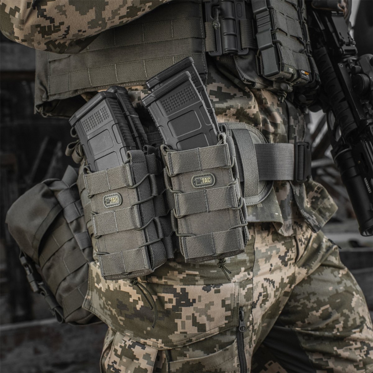 M-TAC Open Double Magazine Pouch Non Slip Gummibelagd Tactical Cordura Olive