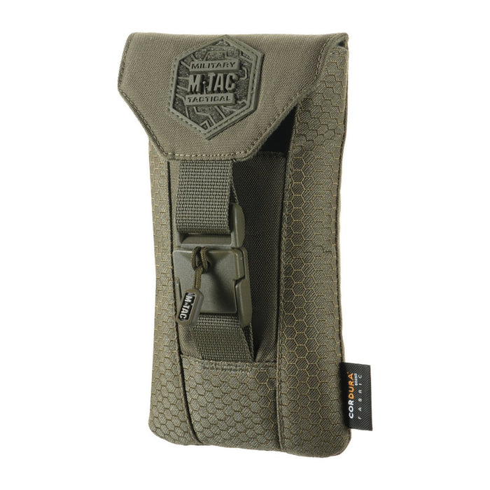 M - TAC Smartphone Pouch Elite Medium Hex 1000D Cordurda Magnetic Spänne Olive - GoMilitar