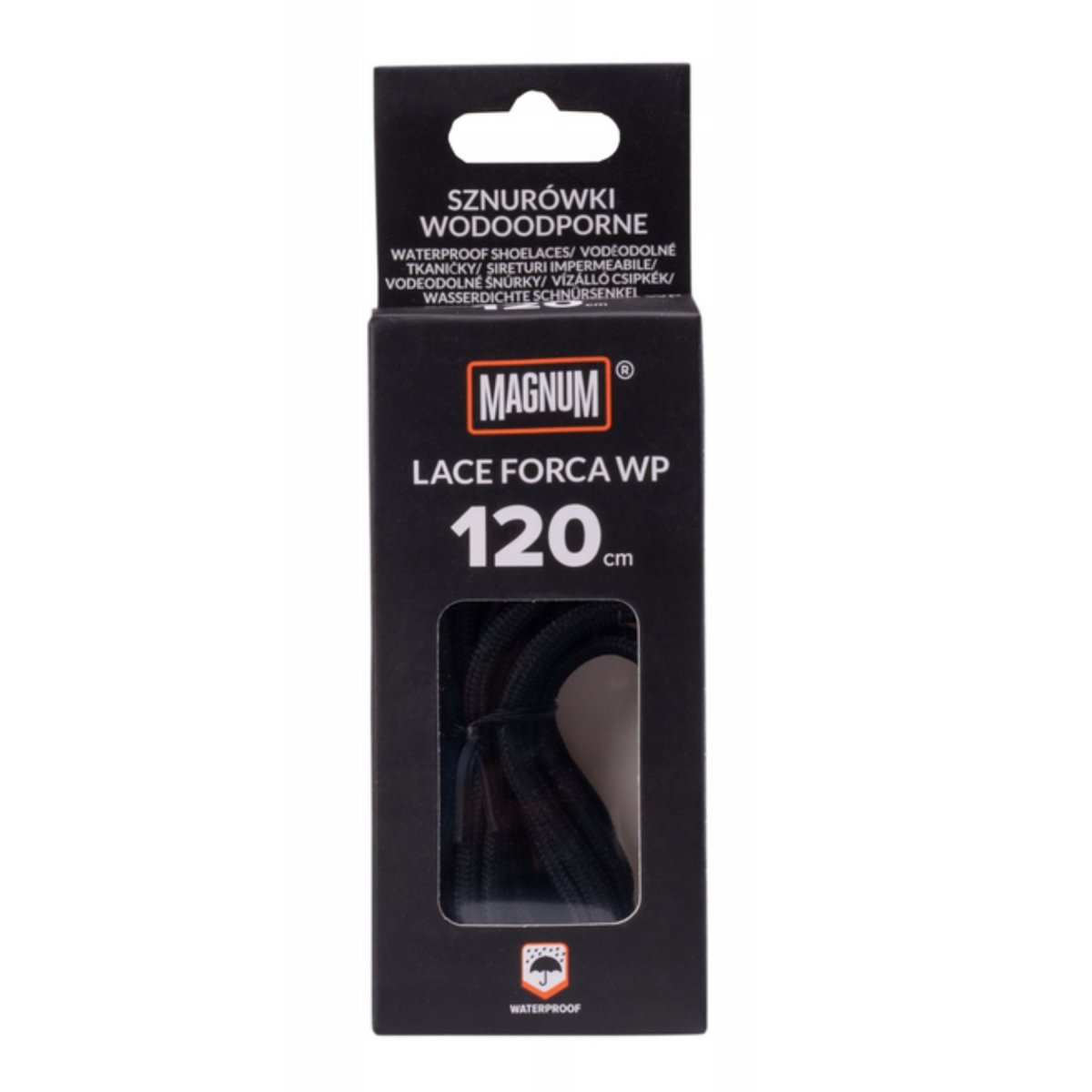 Magnum LACE FORCA WP Ersättningsstövelsnören Slitstark Outdoor Hiking Svart