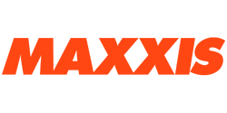 Bright orange MAXXIS logo with bold uppercase letters on a transparent background.