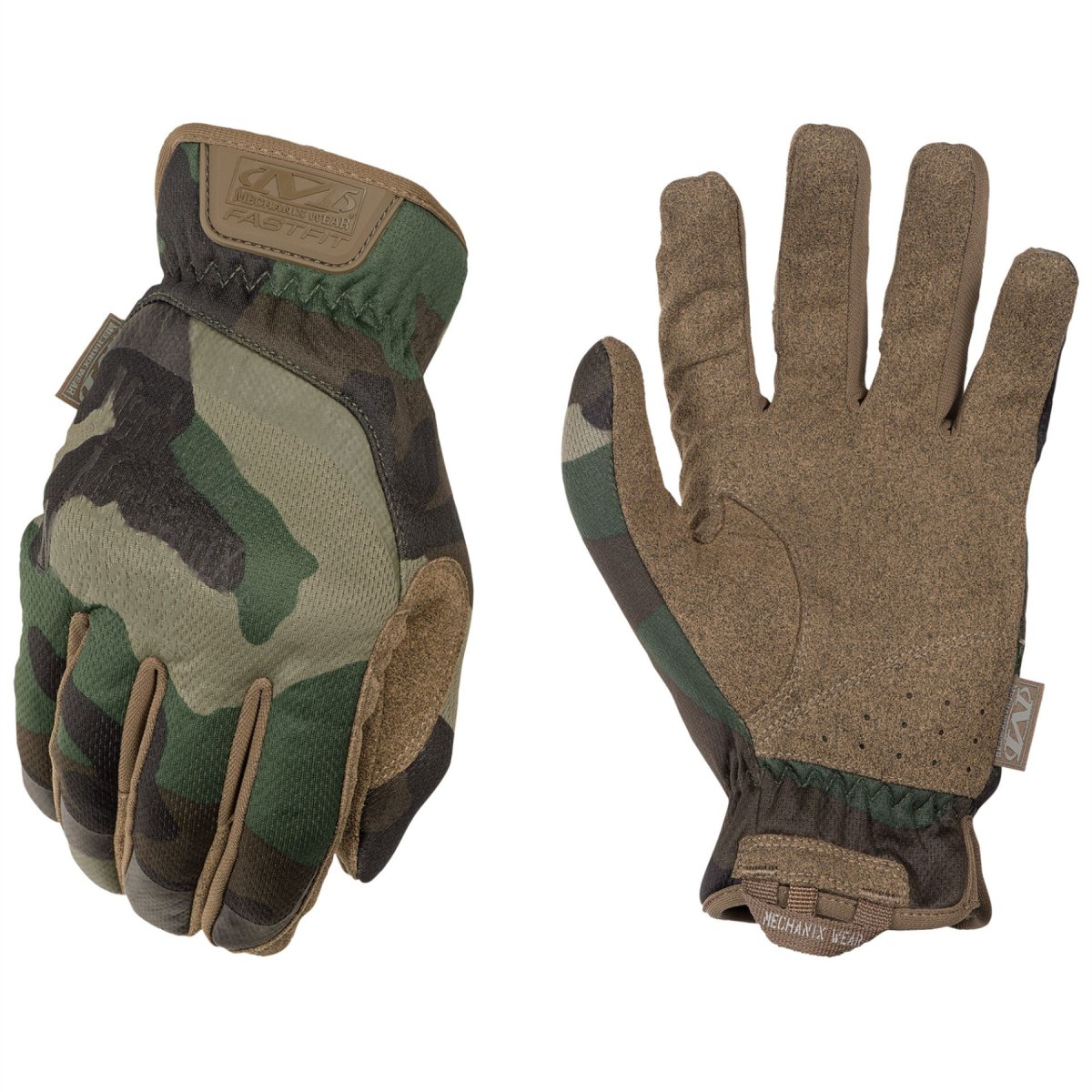 Mechanix Wear Fastfit Gen 2 Tactical Gloves Elastiska manschetter Woodland Camo