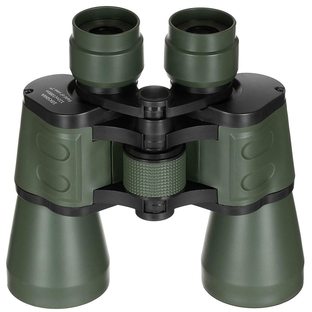 MFH 10x50 Militär taktisk kikare BAK4 Ruby Lens Vikbar OD Grön
