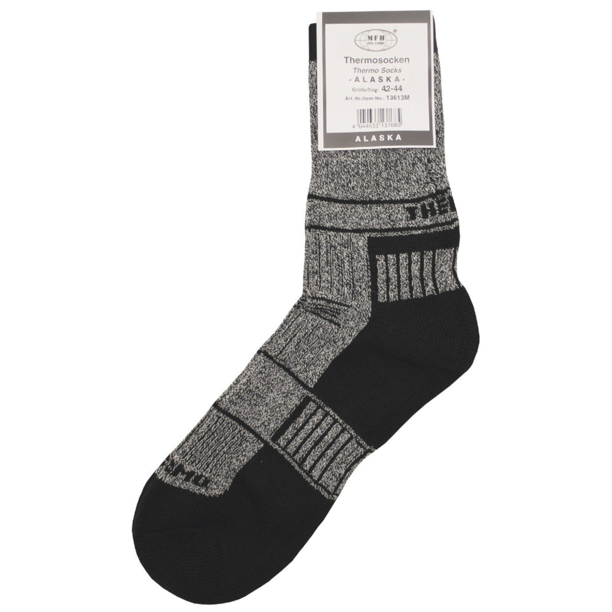 MFH Alaska Thermal Socks Dry Feet Vadderad sula Integrated Arch Support Grå
