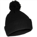 MFH Bobble Hat 3M Thinsulate Isolering Grovstickad fleecefoder Svart