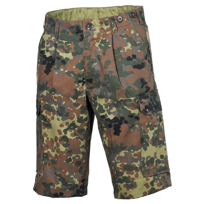 MFH Brand Army style shorts bermuda flecktarn camo robust ripstop uniform NYHET - GoMilitar
